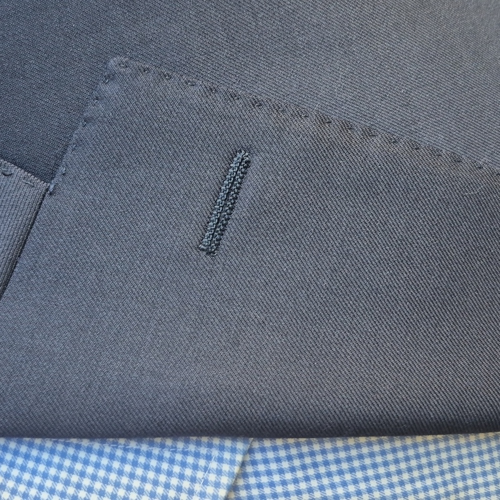 Hickey Freeman Beacon Recent Solid Dark Navy Wors… - image 3